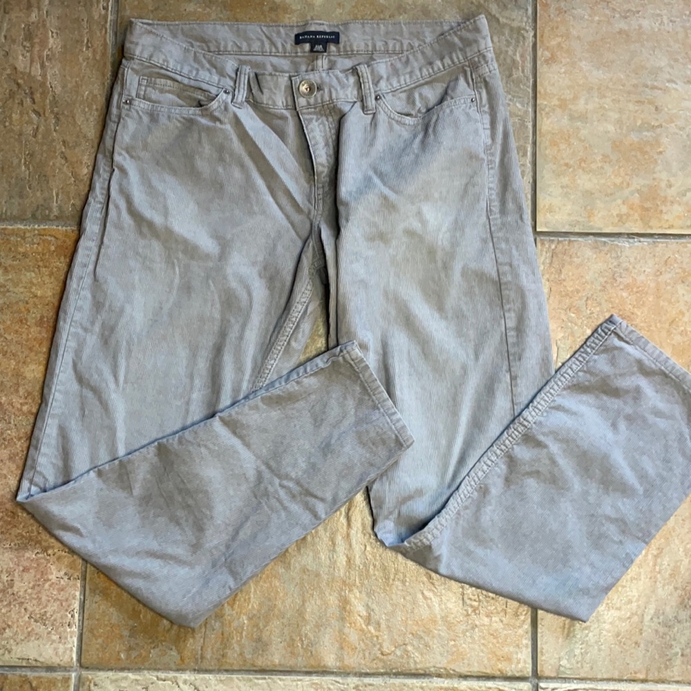 Banana Republic Gray Boyfriend Corduroy Jeans